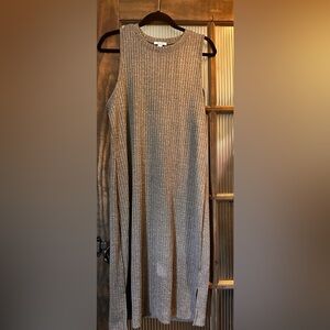 Nine West Gray Ribbed Knit Top